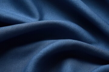 Wall Mural - blue satin, linen textiles, jeans fabric curves wave lines background texture for web design , banne