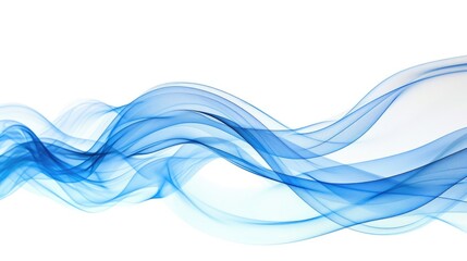 Blue abstract wave with white background