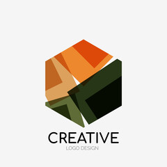 Poster - Modern abstract logo design. Geometric vector art. Clean overlapping lines and abstract shapes. Perfect for modern brand