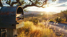 Brimming Mailbox In Remote Setting Filled With Diverse Mail, AI Generated