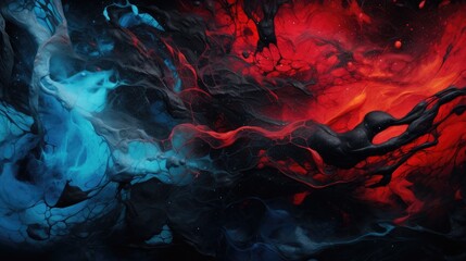 Wall Mural - vivid red and deep blue abstract fusion. ideal for eye-catching advertising, modern decor, and artistic backgrounds in digital media