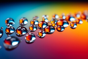 Wall Mural - Water drops on gradient background