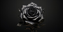 Red Rose In The Dark, Red Rose On Black, Black Rose On Black Background, Black Rose