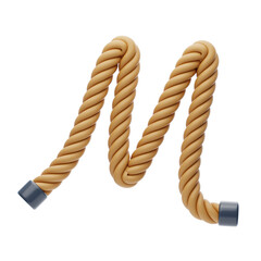 Poster - M  Letter 3D Shape Rope Text. 3d illustration, 3d element, 3d rendering. 3d visualization isolated on a transparent background