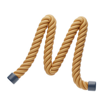 M  Letter 3D Shape Rope Text. 3d illustration, 3d element, 3d rendering. 3d visualization isolated on a transparent background