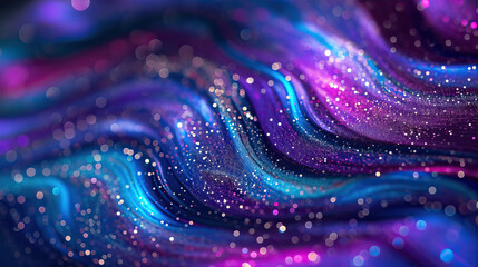 Wall Mural - Beautiful abstract background with liquid paint of blue, purple, pink and glitter

