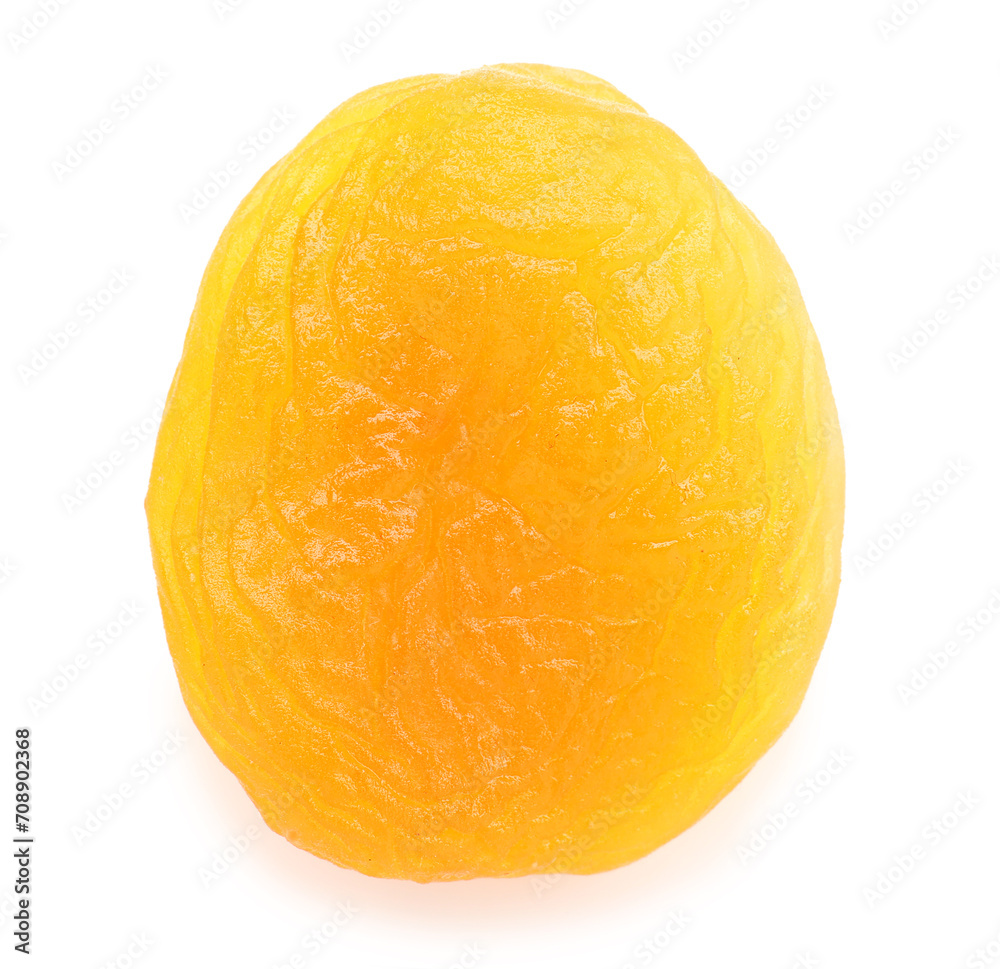 Tasty dried apricot on white background
