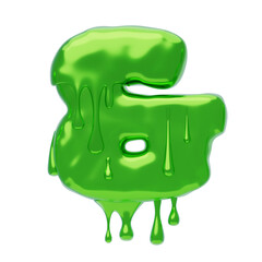 Poster - And Sign Symbol 3D Shape  Slime Text. 3d illustration, 3d element, 3d rendering. 3d visualization isolated on a transparent background