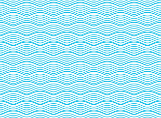 one-color seamless pattern with waves