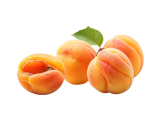 Wall Mural - apricot isolated on a transparent background
