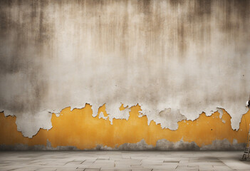 Sticker - Old painted concrete wall texture. Grunge background with space for design. Close-up.