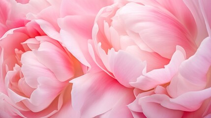 Poster - Close-up of the opening flowers of pink peonies. Delicate texture and pattern for spring and summer copy space. Floral shop, bouquet delivery, mockup concepts.
