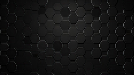 black hexagon pattern wallpaper, Abstract Hexagon black Geometric Surface.Clean background with glossy black hexagon shapes