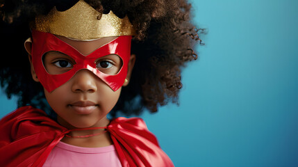 Poster - portrait of a girl in carnival mask