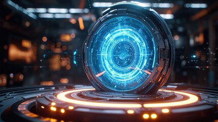 Aufkleber - Advance hologram interface. Generative AI.