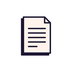 Poster - Document paper and company policy document, organizing, contract, data archive, business paper concept on background flat vector illustration.