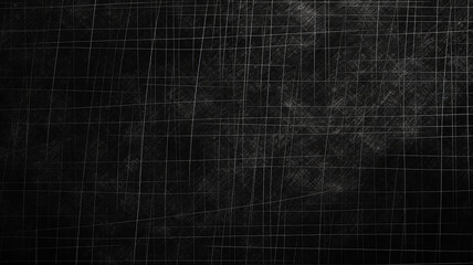 Wall Mural - black paper with grunge white grid lines