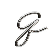 Poster - Q  Letter 3D Shape Chrome Text. 3d illustration, 3d element, 3d rendering. 3d visualization isolated on a transparent background