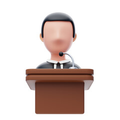 Poster - 3D Speech Dynamics Engaging Audiences. 3d illustration, 3d element, 3d rendering. 3d visualization isolated on a transparent background