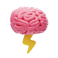 Poster - 3D Brainstorming Visualizing Ideas. 3d illustration, 3d element, 3d rendering. 3d visualization isolated on a transparent background