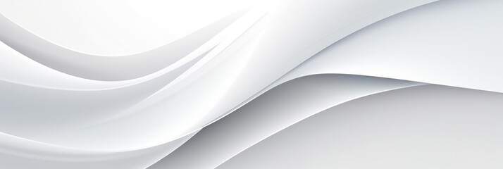 Wall Mural - White Geometric curve banner design background abstract.