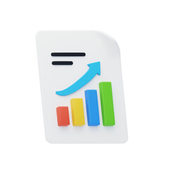 Poster - 3D Report Visualizing Data With Precision. 3d illustration, 3d element, 3d rendering. 3d visualization isolated on a transparent background