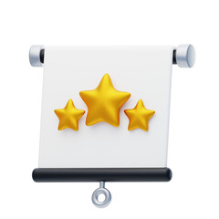 Poster - 3D Rating Presentation Visualizing Feedback With Precision And Depth. 3d illustration, 3d element, 3d rendering. 3d visualization isolated on a transparent background