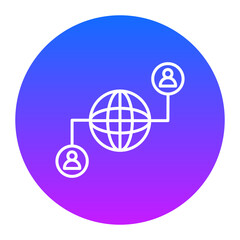 Canvas Print - Global Network Icon of Business Startup iconset.