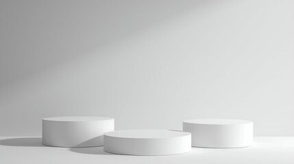 Canvas Print - Minimal scene with white marble podium