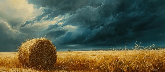 Wall Mural - Straw and bad weather