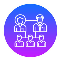 Canvas Print - Employee Hierarchy Icon