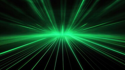 Wall Mural - Green neon color strip