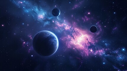 shining stars galaxy in space. spiral galaxy and stars. Panorama milky way galaxy. Space dark background.