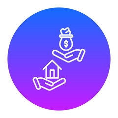 Sticker - House Payment Icon of Real Estate iconset.