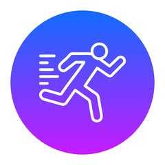 Wall Mural - Running Icon of Workout App iconset.