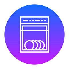 Sticker - Dishwasher Icon of House Cleaning iconset.