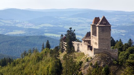 Wall Mural - Kasperk Castle, a stone medieval castle