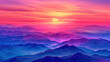 Melodic Harmony of Sunset Shades: Amber, Magenta, and Indigo Painting the Horizon with a Symphony of Colors