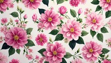 Pattern Pink Flowers