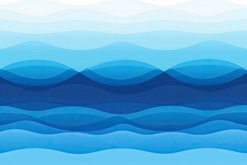 Wall Mural - blue wave pattern background.A serene blue ocean with gentle waves against a clean white background. Perfect for beach-themed designs, travel brochures, wellness promotions, and calming meditation