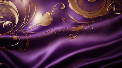 Canvas Print - regal gold purple background illustration luxury elegant, royal majestic, opulent glamorous regal gold purple background