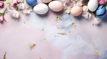 Happy Easter.Congratulatory Easter Background, Generative Ai	
