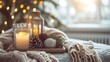 © PSCL RDL - Cozy winter decor and interior close-up. New Year concept