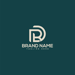 Monogram professional unique letter RD DR logo design template. Initials Business logo.