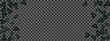 Blue Neon Crystal Background Transparent Vector. Jet Black Facet Creative. Polygon Shape Card. Dark 3d Template.