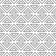 Poster - abstract geometric seamless pattern. greek triangle texture. black triangular arrow line isolated on