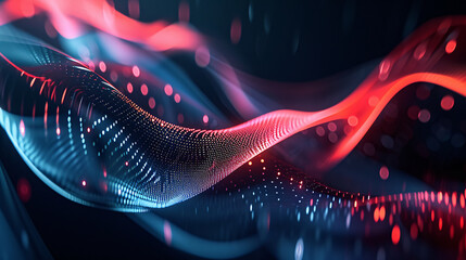 Blue technology abstract photon background image, abstract technology big data background concept illustration
