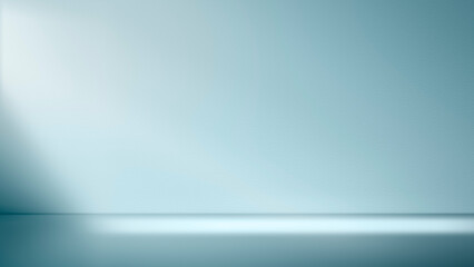 Aufkleber - abstract minimal light blue background for product presentation. Shadow and light from windows on plaster wall.