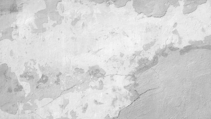 Poster - White cement wall in retro concept. Old concrete background for wallpaper or graphic design. Blank plaster texture in vintage style.