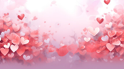 Wall Mural - beautiful valentine background with hearts and romatic colors. romantic backbround or wallpaper for 